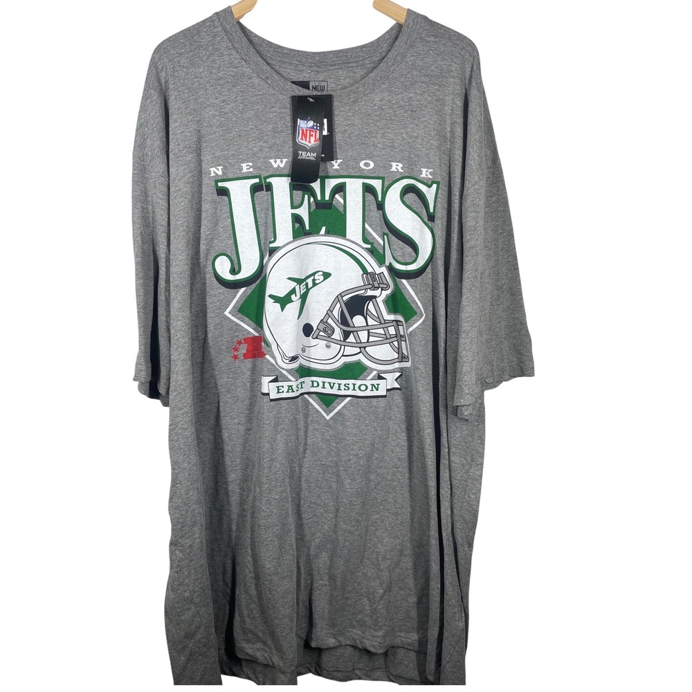 New Era NFL New York Jets Graphic T-Shirt Mens 2XLT Grey Heather East Division